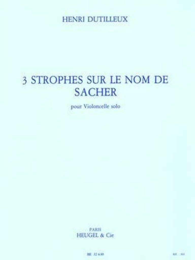 Trois Strophes Sur Le Nom De Sacher